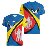 Lithuania Alytus County Women V-Neck T-Shirt Alytaus Apskritis Coat of Arms LT17 - Wonder Print Shop