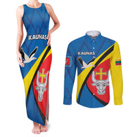 Lithuania Kaunas County Couples Matching Tank Maxi Dress and Long Sleeve Button Shirt Kauno Apskritis Coat of Arms