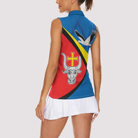 Lithuania Kaunas County Women Sleeveless Polo Shirt Kauno Apskritis Coat of Arms LT17 - Wonder Print Shop