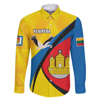 Lithuania Klaipeda Country Family Matching Long Sleeve Bodycon Dress and Hawaiian Shirt Klaipedos Apskritis Coat of Arms - Wonder Print Shop