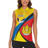 Lithuania Klaipeda Country Women Sleeveless Polo Shirt Klaipedos Apskritis Coat of Arms - Wonder Print Shop
