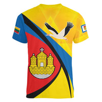Lithuania Klaipeda Country Women V-Neck T-Shirt Klaipedos Apskritis Coat of Arms - Wonder Print Shop