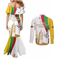 Lithuania Restoration of Independence Day Couples Matching Mermaid Dress and Long Sleeve Button Shirt 11th March 1990