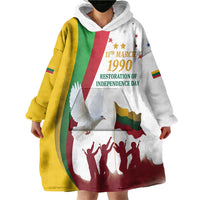 Lithuania Restoration of Independence Day Wearable Blanket Hoodie 11th March 1990 LT17 - Wonder Print Shop