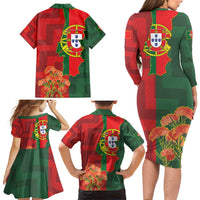 Portugal Day 10th June Family Matching Long Sleeve Bodycon Dress and Hawaiian Shirt Luis de Camoes Dia da Portugal