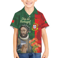 Portugal Day 10th June Family Matching Off Shoulder Short Dress and Hawaiian Shirt Luis de Camoes Dia da Portugal