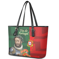 Portugal Day 10th June Leather Tote Bag Luis de Camoes Dia da Portugal
