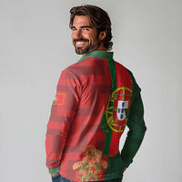 Portugal Day 10th June Long Sleeve Polo Shirt Luis de Camoes Dia da Portugal