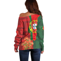 Portugal Day 10th June Off Shoulder Sweater Luis de Camoes Dia da Portugal