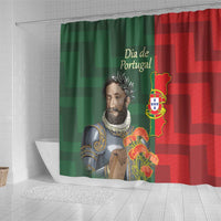 Portugal Day 10th June Shower Curtain Luis de Camoes Dia da Portugal