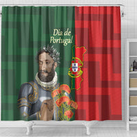 Portugal Day 10th June Shower Curtain Luis de Camoes Dia da Portugal