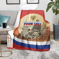 Personalized Russia Day 12th June Blanket Red Square Moscow