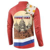 Personalized Russia Day 12th June Button Sweatshirt Red Square Moscow
