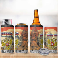 Personalized Russia Day 12th June 4 in 1 Can Cooler Tumbler Red Square Moscow