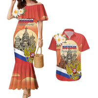Personalized Russia Day 12th June Couples Matching Mermaid Dress and Hawaiian Shirt Red Square Moscow