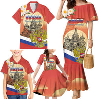 Personalized Russia Day 12th June Family Matching Mermaid Dress and Hawaiian Shirt Red Square Moscow