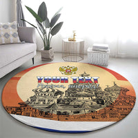 Personalized Russia Day 12th June Round Carpet Red Square Moscow