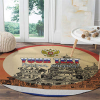 Personalized Russia Day 12th June Round Carpet Red Square Moscow
