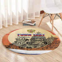 Personalized Russia Day 12th June Round Carpet Red Square Moscow