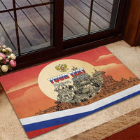 Personalized Russia Day 12th June Rubber Doormat Red Square Moscow