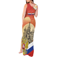 Personalized Russia Day 12th June Tank Maxi Dress Red Square Moscow