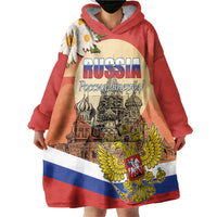 Personalized Russia Day 12th June Wearable Blanket Hoodie Red Square Moscow