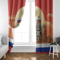 Personalized Russia Day 12th June Window Curtain Red Square Moscow