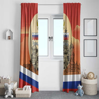 Personalized Russia Day 12th June Window Curtain Red Square Moscow