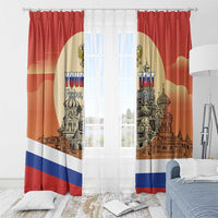 Personalized Russia Day 12th June Window Curtain Red Square Moscow