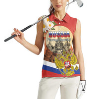 Personalized Russia Day 12th June Women Sleeveless Polo Shirt Red Square Moscow
