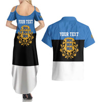 Personalized Estonia Flag Day 4 June Couples Matching Summer Maxi Dress and Hawaiian Shirt Elagu Esti!