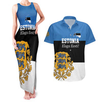 Personalized Estonia Flag Day 4 June Couples Matching Tank Maxi Dress and Hawaiian Shirt Elagu Esti!