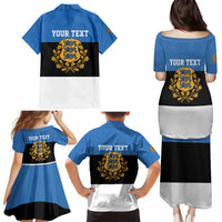 Personalized Estonia Flag Day 4 June Family Matching Puletasi and Hawaiian Shirt Elagu Esti!