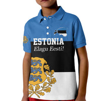 Personalized Estonia Flag Day 4 June Kid Polo Shirt Elagu Esti!