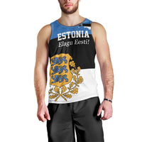 Personalized Estonia Flag Day 4 June Men Tank Top Elagu Esti!