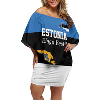 Personalized Estonia Flag Day 4 June Off Shoulder Short Dress Elagu Esti!