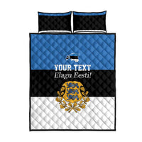 Personalized Estonia Flag Day 4 June Quilt Bed Set Elagu Esti!