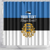 Personalized Estonia Flag Day 4 June Shower Curtain Elagu Esti!