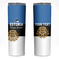 Personalized Estonia Flag Day 4 June Skinny Tumbler Elagu Esti!