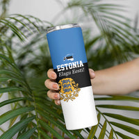 Personalized Estonia Flag Day 4 June Skinny Tumbler Elagu Esti!
