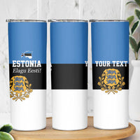 Personalized Estonia Flag Day 4 June Skinny Tumbler Elagu Esti!