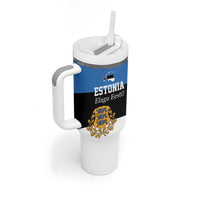 Personalized Estonia Flag Day 4 June Tumbler With Handle Elagu Esti!