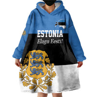 Personalized Estonia Flag Day 4 June Wearable Blanket Hoodie Elagu Esti!