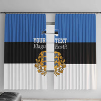 Personalized Estonia Flag Day 4 June Window Curtain Elagu Esti!