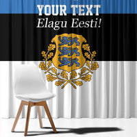 Personalized Estonia Flag Day 4 June Window Curtain Elagu Esti!