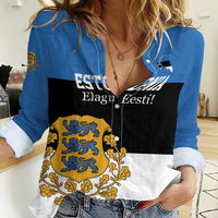Personalized Estonia Flag Day 4 June Women Casual Shirt Elagu Esti!