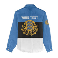 Personalized Estonia Flag Day 4 June Women Casual Shirt Elagu Esti!