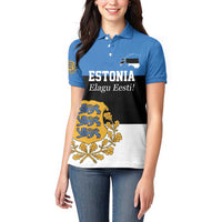 Personalized Estonia Flag Day 4 June Women Polo Shirt Elagu Esti!