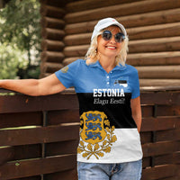 Personalized Estonia Flag Day 4 June Women Polo Shirt Elagu Esti!