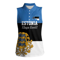 Personalized Estonia Flag Day 4 June Women Sleeveless Polo Shirt Elagu Esti!